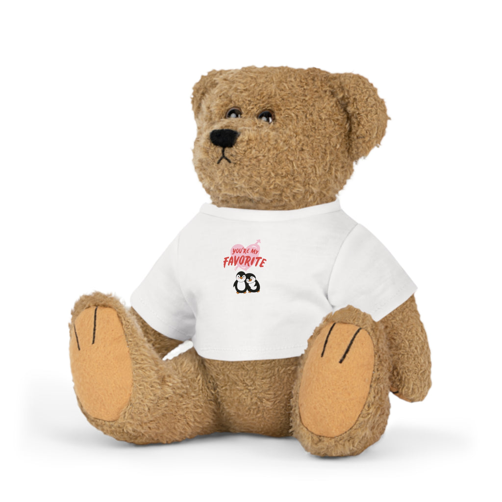Valentinstag-Plüschtier mit T-Shirt mit Herz und Aufschrift „You‘re my favorite“