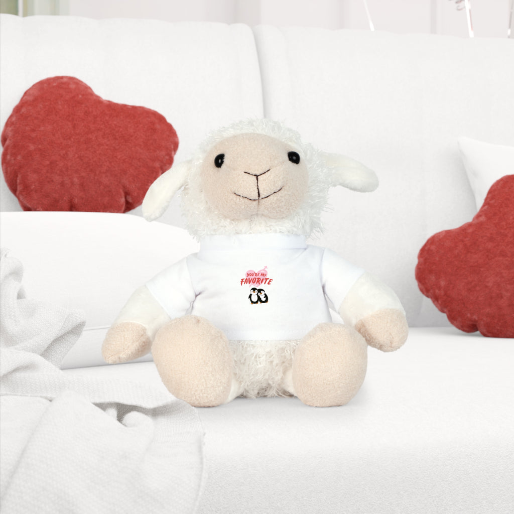 Valentinstag-Plüschtier mit T-Shirt mit Herz und Aufschrift „You‘re my favorite“