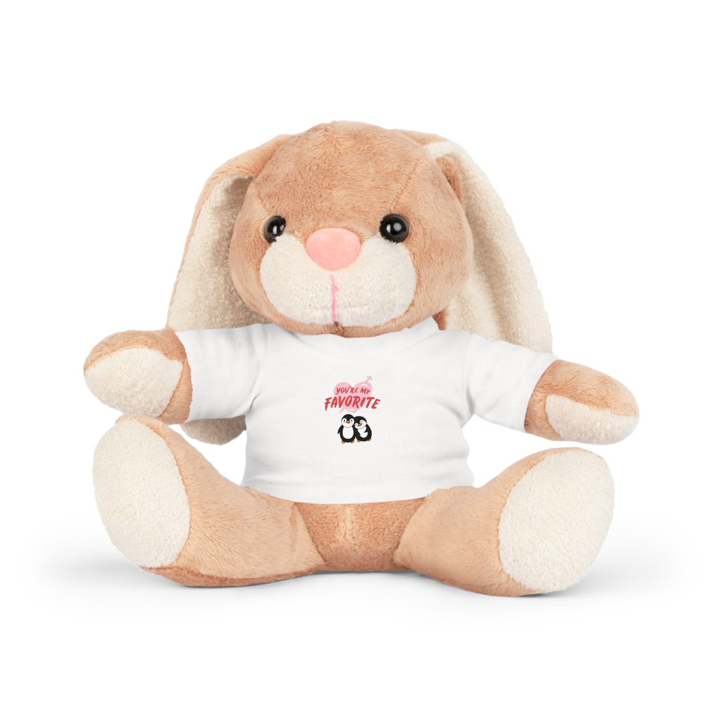 Valentinstag-Plüschtier mit T-Shirt mit Herz und Aufschrift „You‘re my favorite“