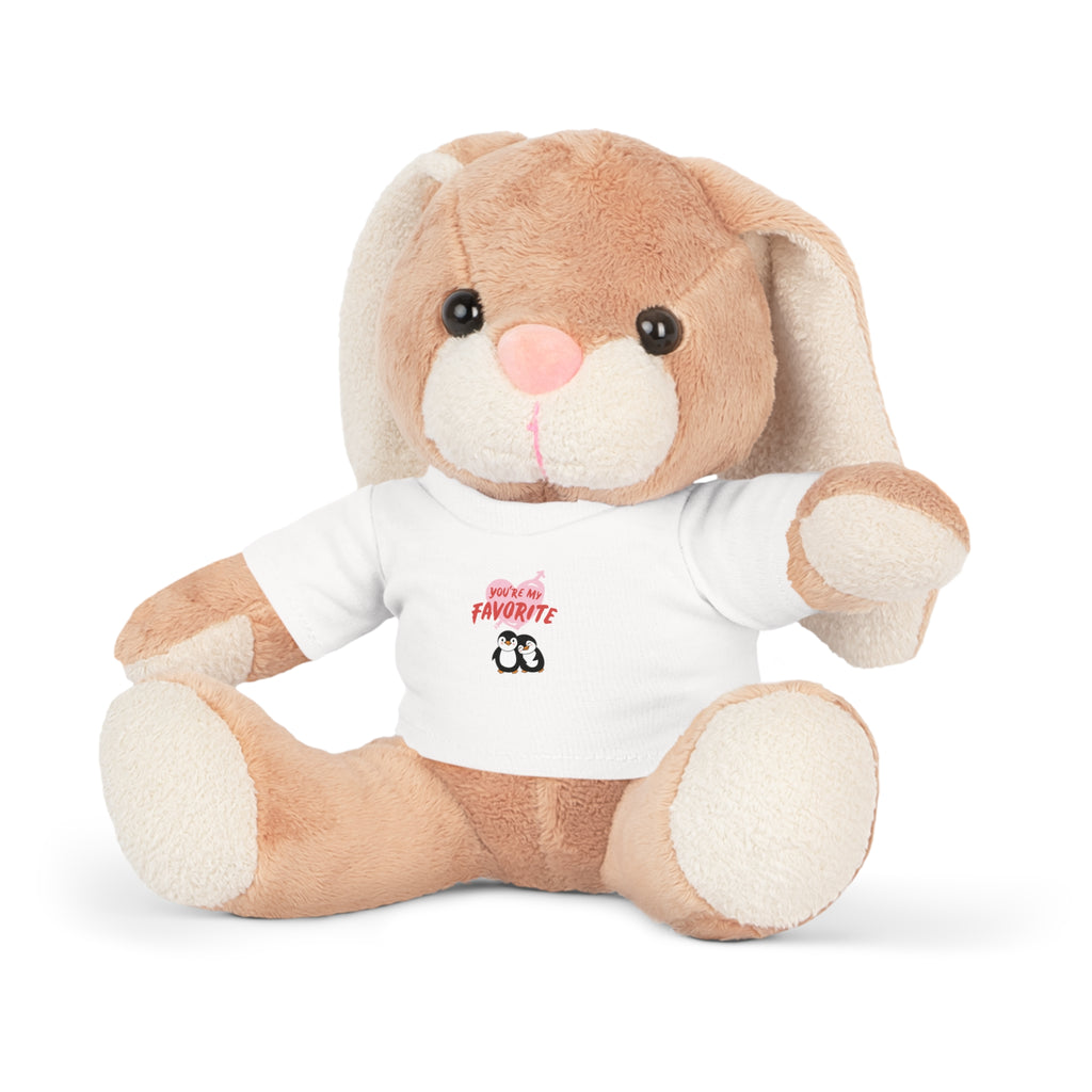 Valentinstag-Plüschtier mit T-Shirt mit Herz und Aufschrift „You‘re my favorite“