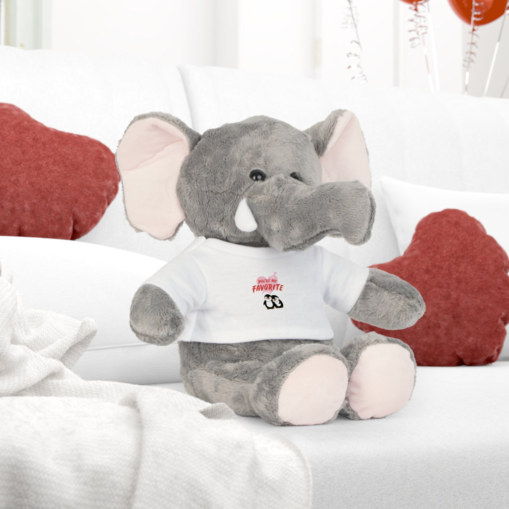 Valentinstag-Plüschtier mit T-Shirt mit Herz und Aufschrift „You‘re my favorite“